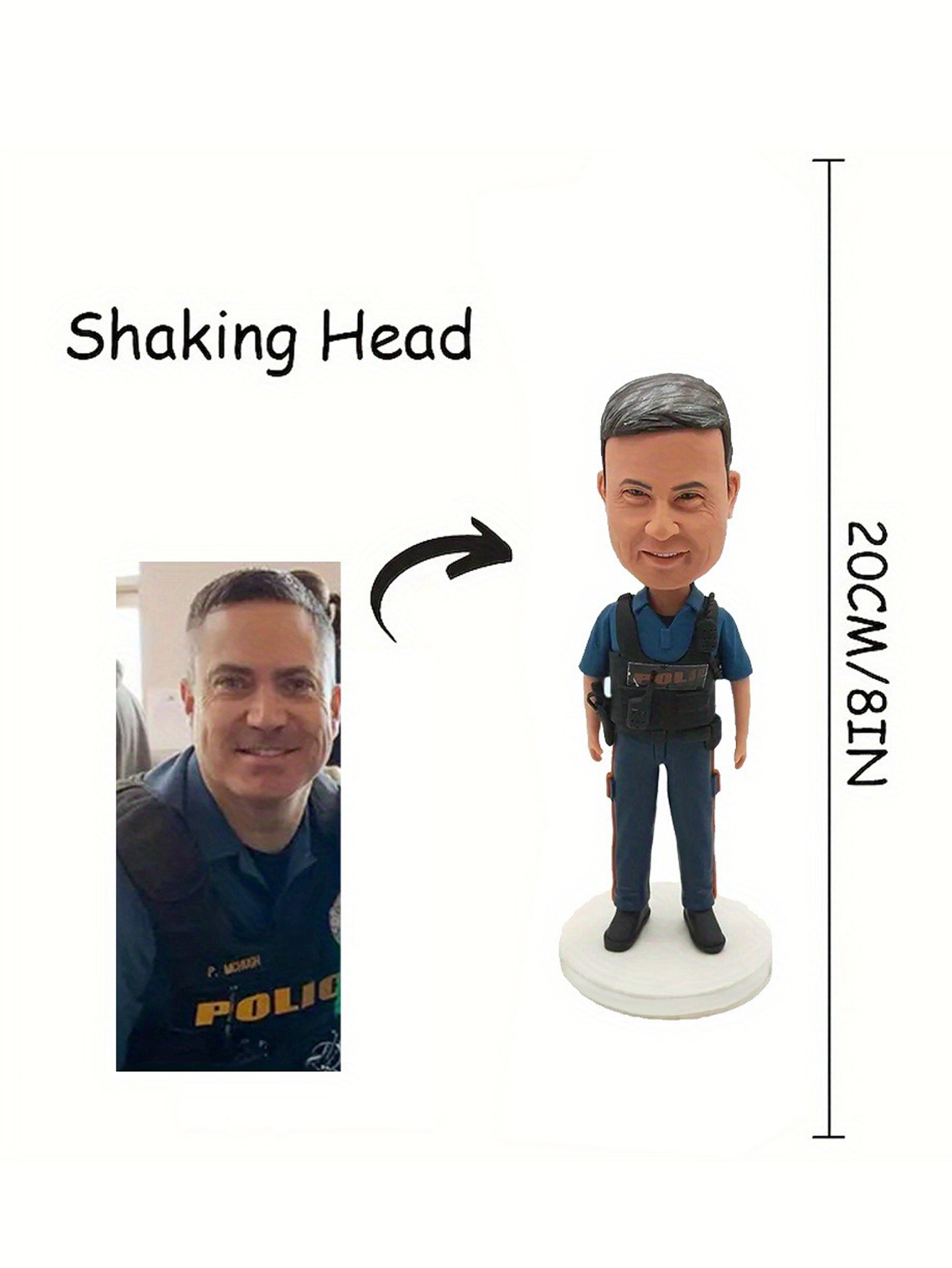 Exclusively Custom Handcrafted Clay Bobblehead Doll Cartoon Bobblehead Doll Single-Figure Style